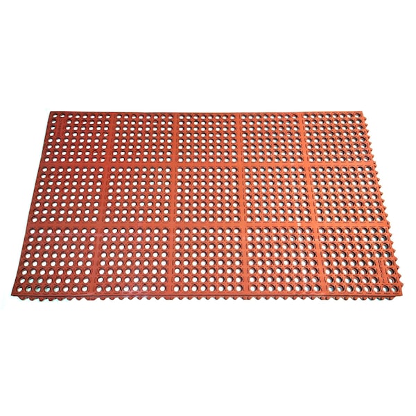 Rhino Mats K-Series Drainage Mat, Rubber, Drainage Holes, 3 ft W x 5 ft L, Terra Cotta K5-3660R - main